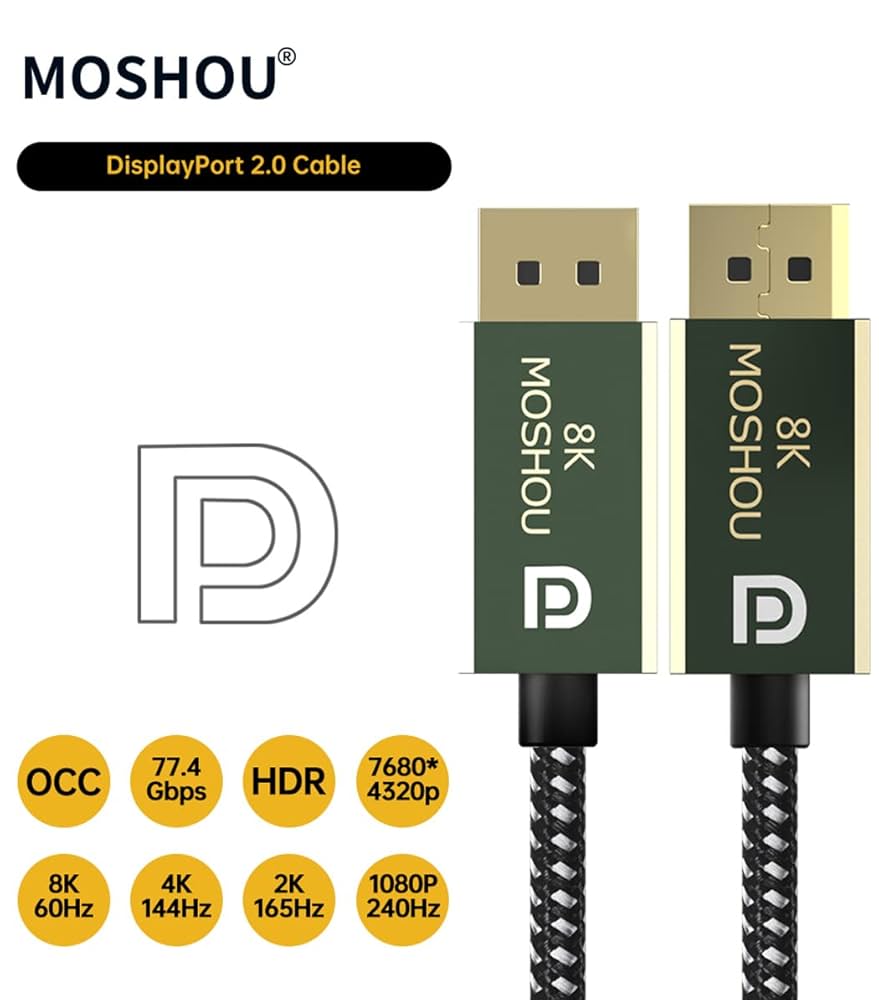 Amazon.co.jp: 【8K安定版】Sikai 8K DisplayPortケーブル DP